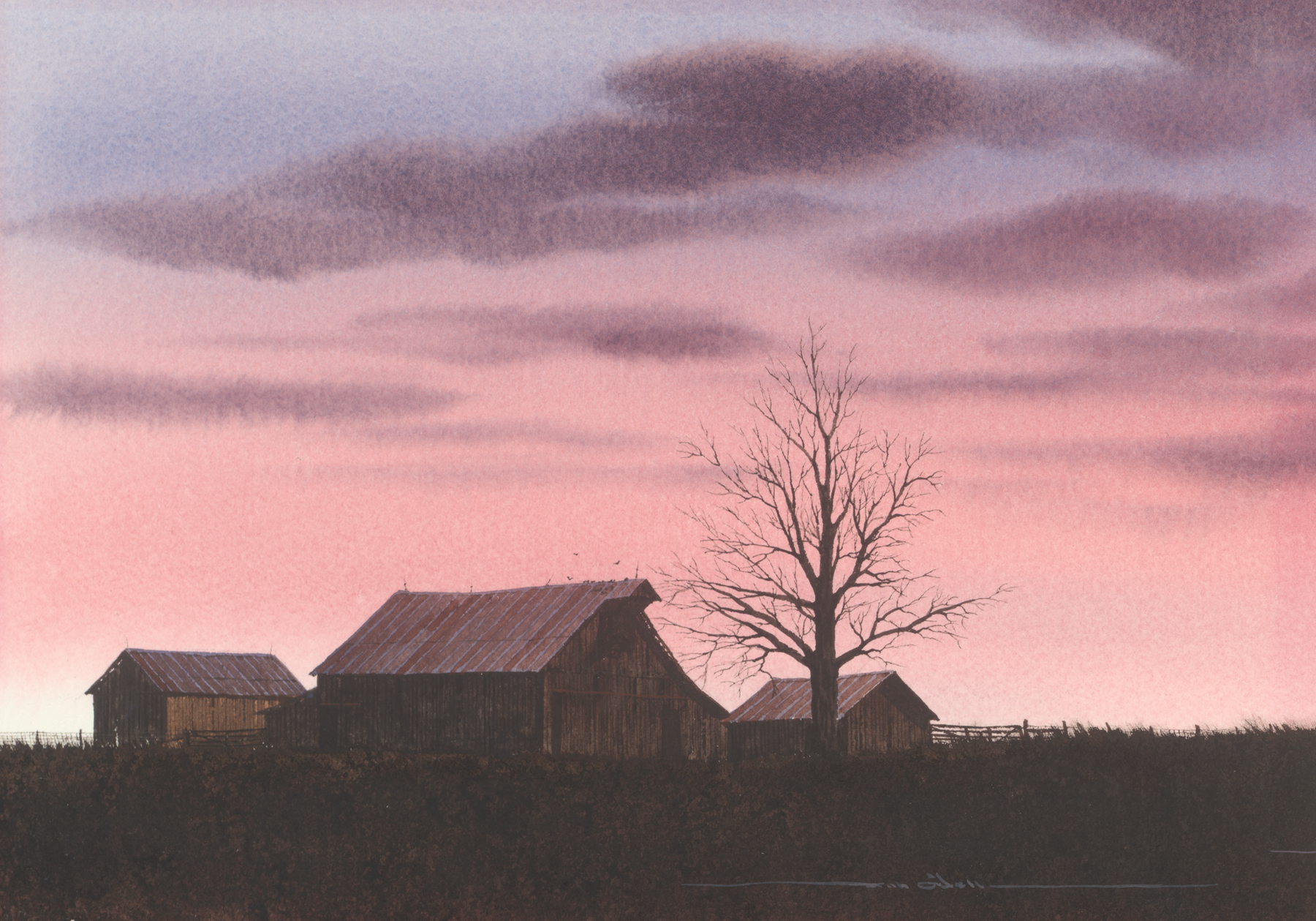 Evening Light Gicl e Print Rob O Dell Original Watercolors
